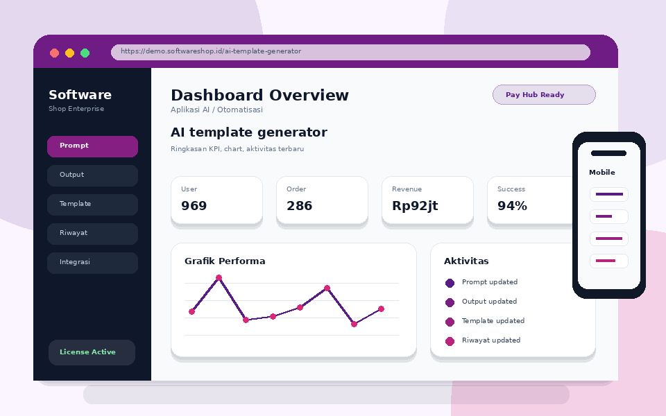 Screenshot AI template generator