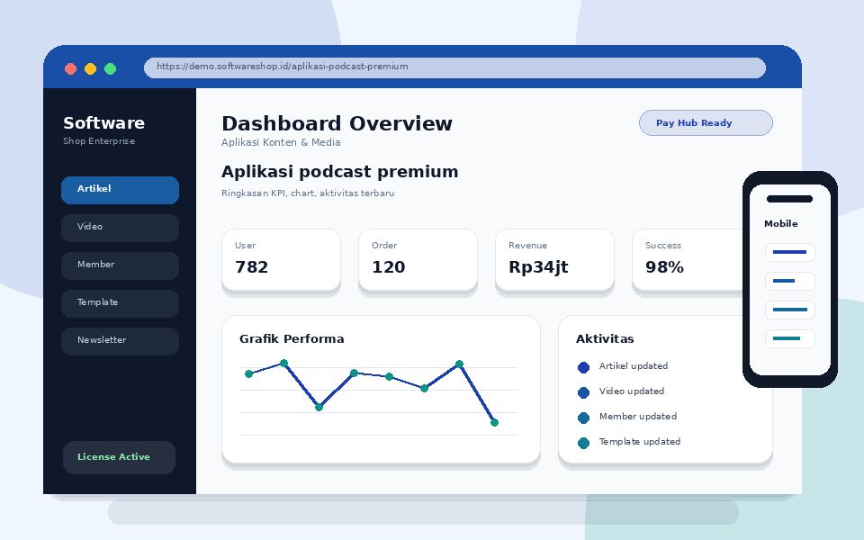 Screenshot Aplikasi podcast premium