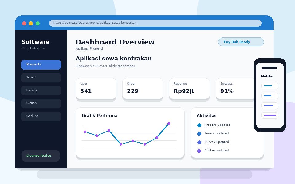 Screenshot Aplikasi sewa kontrakan