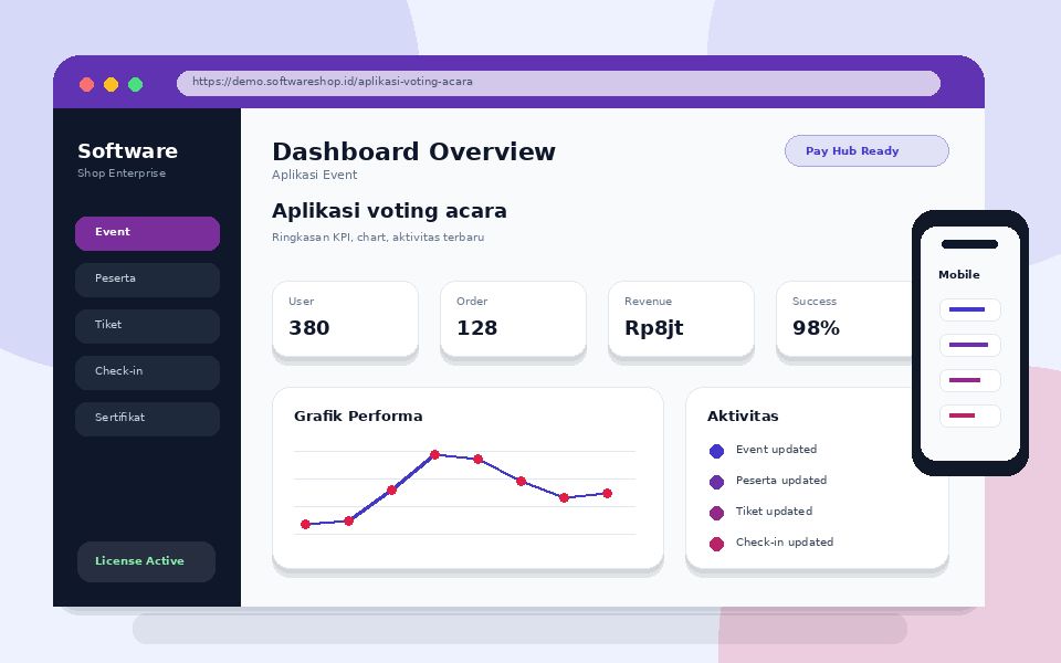 Screenshot Aplikasi voting acara